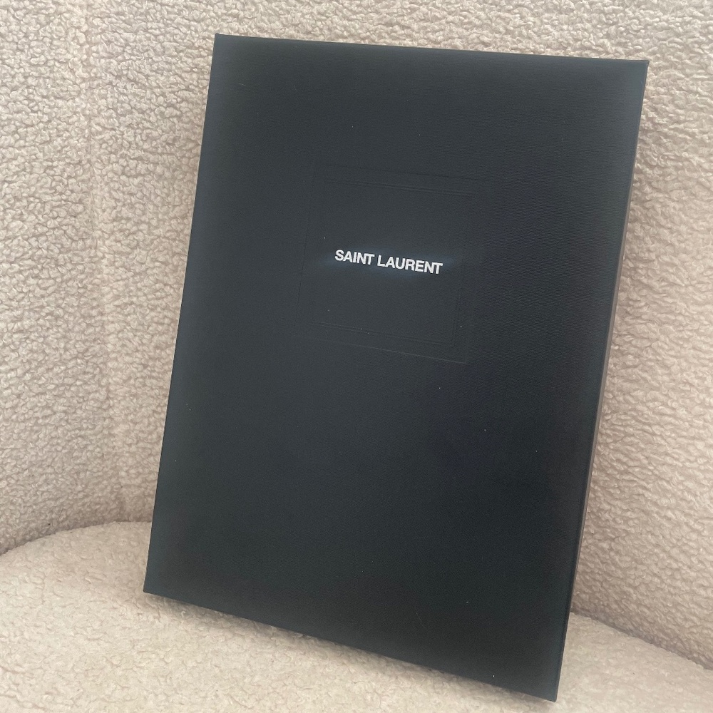 SAINT LAURENT Monogramme quilted textured-leather pouch - Dark Beige - Picture 2 of 7